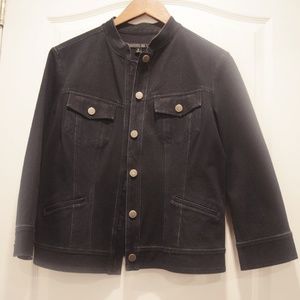 Lafayette 148 dark navy denim blazer